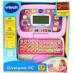 VTECH Diverpink PC Ordenador Educativo- Primera Infancia Y Preescolar|Electrónicos