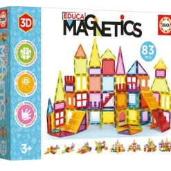EDUCA Puzzles Y Construcciones|Magnetics Bloques Magnéticos 83 pcs