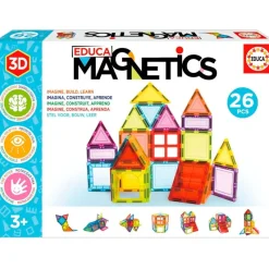 EDUCA Puzzles Y Construcciones|Magnetics Bloques Magnéticos 26 pcs