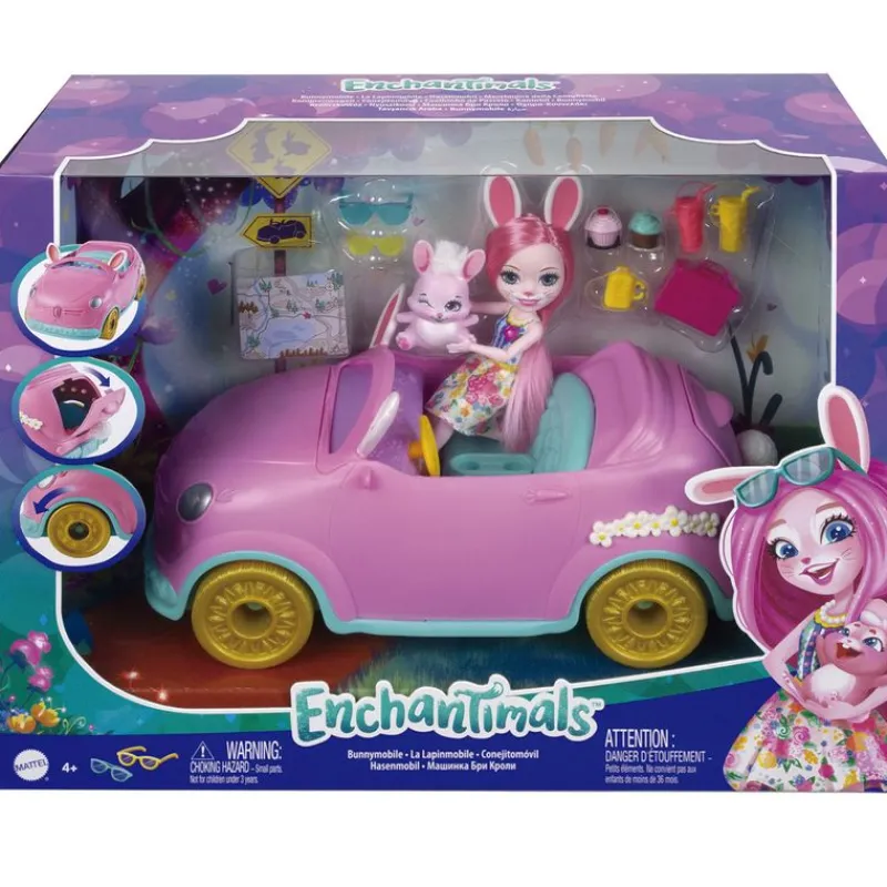 MATTEL Enchantimals Bunnymovil- Muñecas