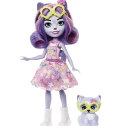 MATTEL Enchantimals City Tails Hadley Husky & Sledder- Muñecas
