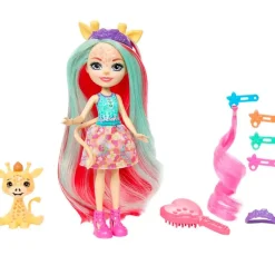 MATTEL Enchantimals Glam Party Gillian Giraffe y Pawl- Muñecas