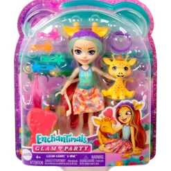 MATTEL Enchantimals Glam Party Gillian Giraffe y Pawl- Muñecas