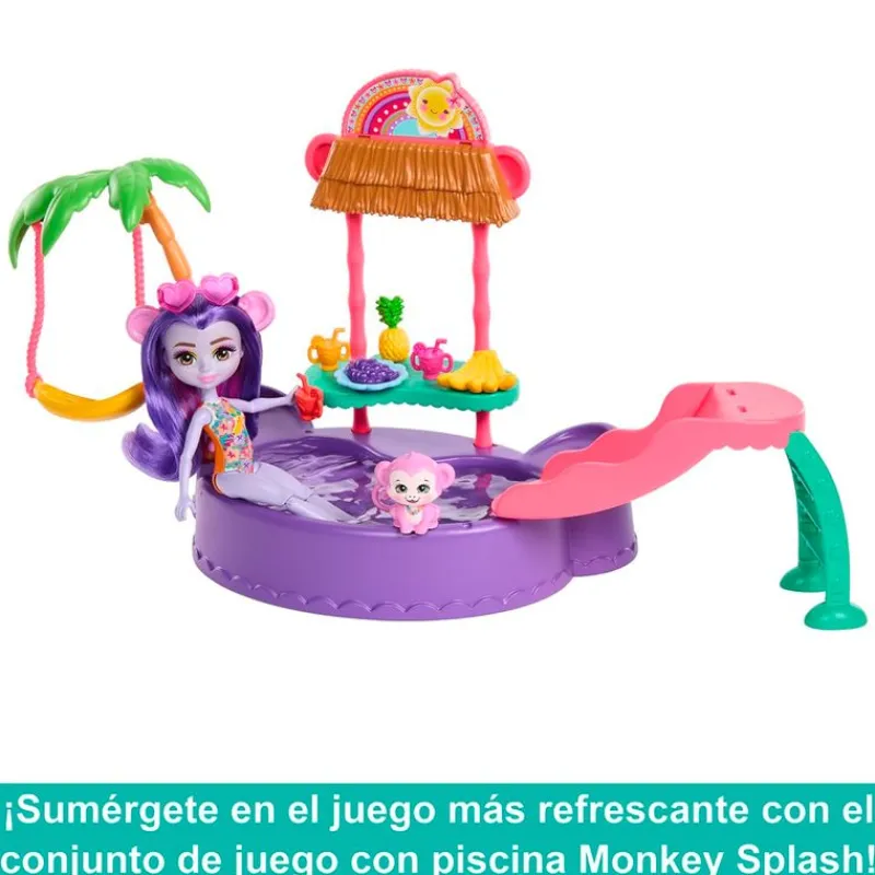 MATTEL Muñecas|Enchantimals Playset Monito Chapoteo en la Piscina