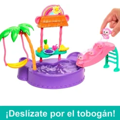 MATTEL Muñecas|Enchantimals Playset Monito Chapoteo en la Piscina