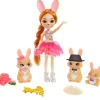 MATTEL Enchantimals Royals Brystal Bunny & Familia- Muñecas