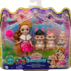 MATTEL Enchantimals Royals Brystal Bunny & Familia- Muñecas