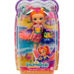 MATTEL Muñecas|Enchantimals Sunshine Beach Muñeca Trippi Toucan