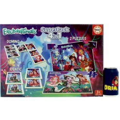 EDUCA Enchantimals Superpack 4 en 1- Juegos Y Juguetes Educativos