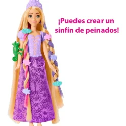 MATTEL Enredados Muñeca Princesa Rapunzel Peinado Mágico- Muñecas