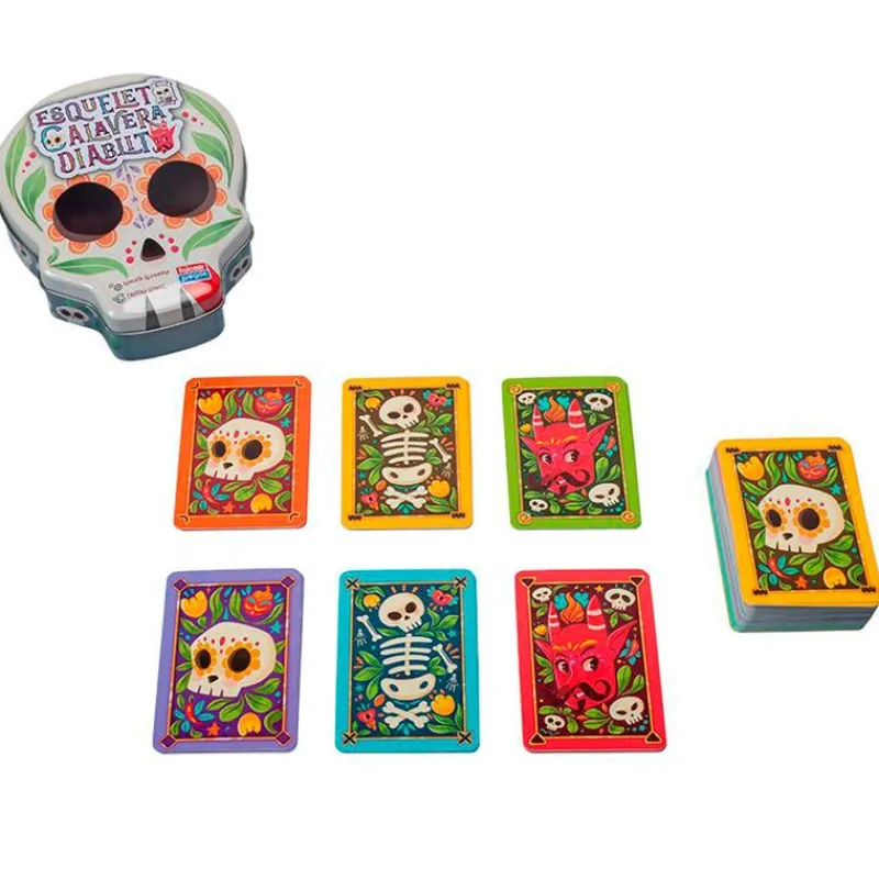 FALOMIR Amigos Y Familia|Juegos De Mesa|Esqueleto Calavera Diablito Juego Cartas