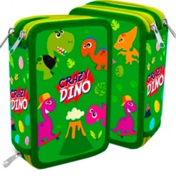 KIDS EUROSWAN Escolar|Estuche Infantil Triple Crazy Dino