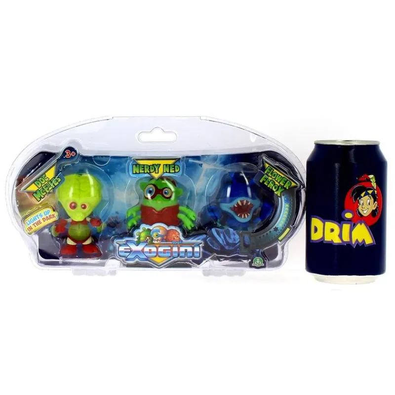GIOCHI PREZIOSI Exogini Pack 3 Aliens con Nerdy Ned- Figuras Y Figuras De Acción