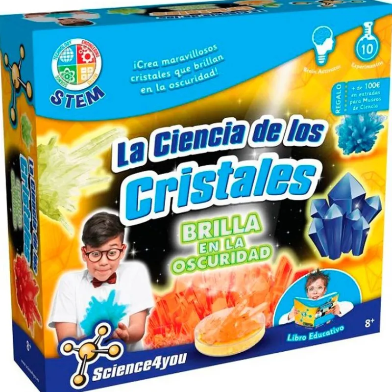 SCIENCE 4 YOU Fábrica de Cristales Brilla en la Oscuridad- Juegos Y Juguetes Educativos