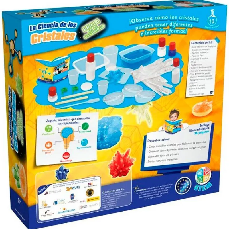 SCIENCE 4 YOU Fábrica de Cristales Brilla en la Oscuridad- Juegos Y Juguetes Educativos