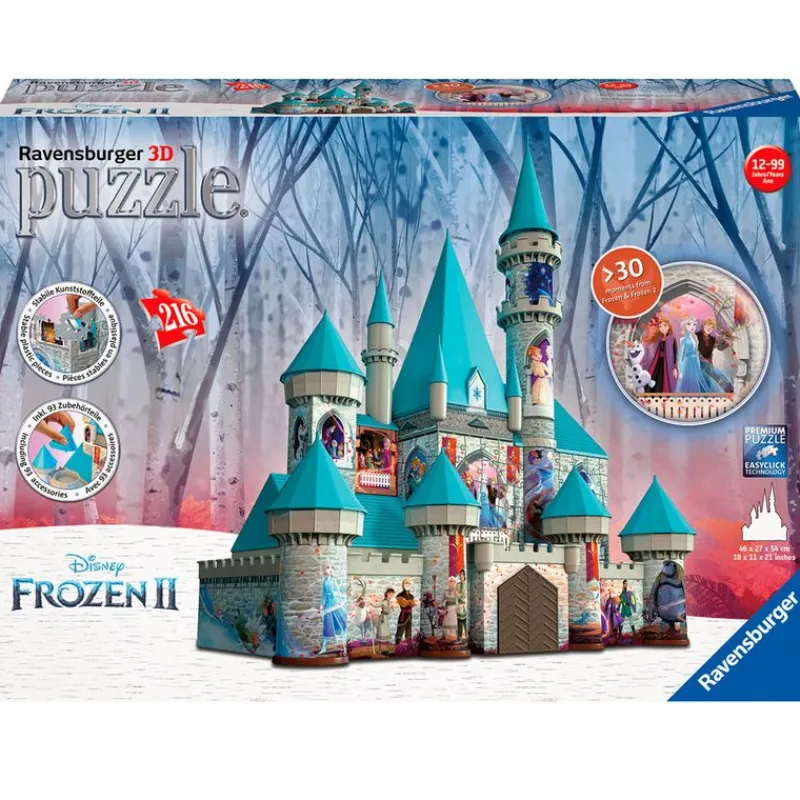 RAVENSBURGER Puzzles Y Construcciones|Frozen 2 Puzzle 3D Puzzle Castillo de Hielo