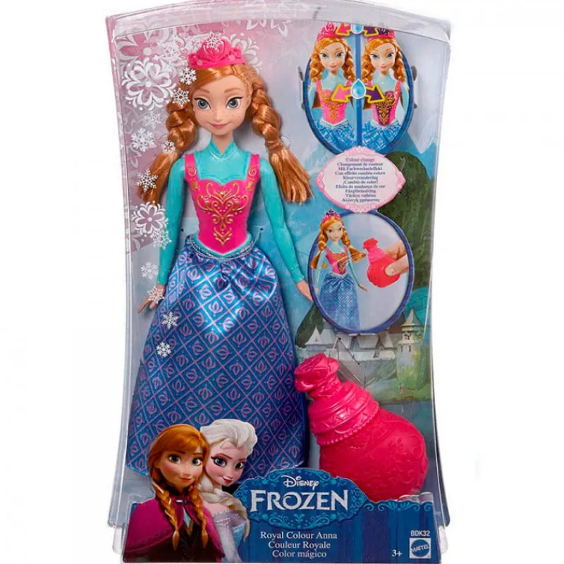 MATTEL Muñecas|Frozen Anna Color Mágico