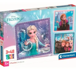 CLEMENTONI Frozen Puzzle 3x48 Piezas- Puzzles Y Construcciones