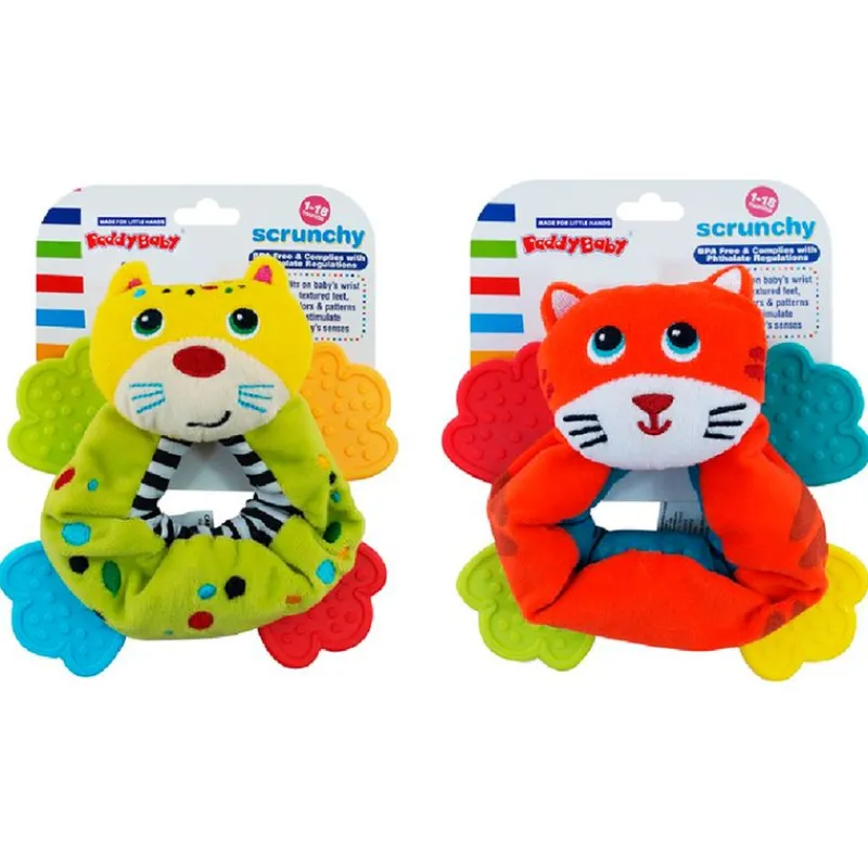 DRIM DISCOUNT Sonajeros|Primera Infancia Y Preescolar|Gatito Peluche Mordedor Surtido