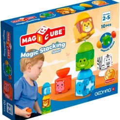 TOY PARTNER Puzzles Y Construcciones|Geomag Magicube Cubos Magnéticos Safari