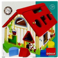 GOULA Juegos De Madera|Puzzles Y Construcciones|Granja de Madera con Formas Geométricas