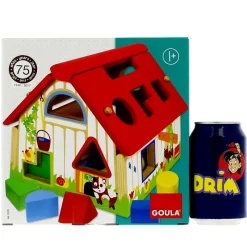 GOULA Juegos De Madera|Puzzles Y Construcciones|Granja de Madera con Formas Geométricas