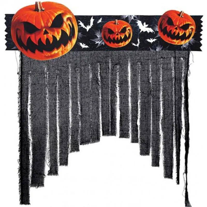 FIESTAS GUIRCA Halloween|Halloween Decoración Cortina Calabazas