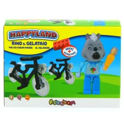 DRIM DISCOUNT Happyland Rino el Heladero- Puzzles Y Construcciones