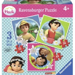 RAVENSBURGER Puzzles Y Construcciones|Heidi Pack 3 Puzzles