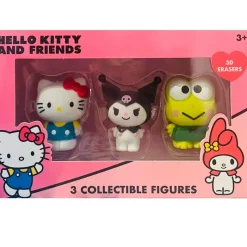 SELECCION DRIM Hello Kitty & Friends Pack Gomas 3D- Sanrio Colección|Escolar