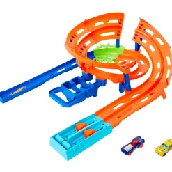 MATTEL Hot Wheels Action Circuito con Doble Pista- Vehículos, Trenes Y Parkings