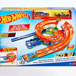 MATTEL Hot Wheels Action Circuito con Doble Pista- Vehículos, Trenes Y Parkings