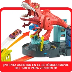 MATTEL Vehículos, Trenes Y Parkings|Hot Wheels City Alboroto del Dinosaurio T-Rex