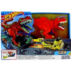 MATTEL Vehículos, Trenes Y Parkings|Hot Wheels City Alboroto del Dinosaurio T-Rex