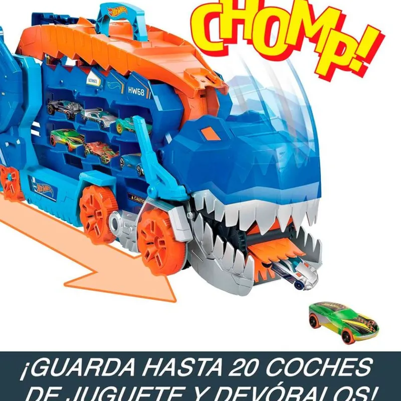 MATTEL Hot Wheels City Súper Remolque T-Rex- Vehículos, Trenes Y Parkings