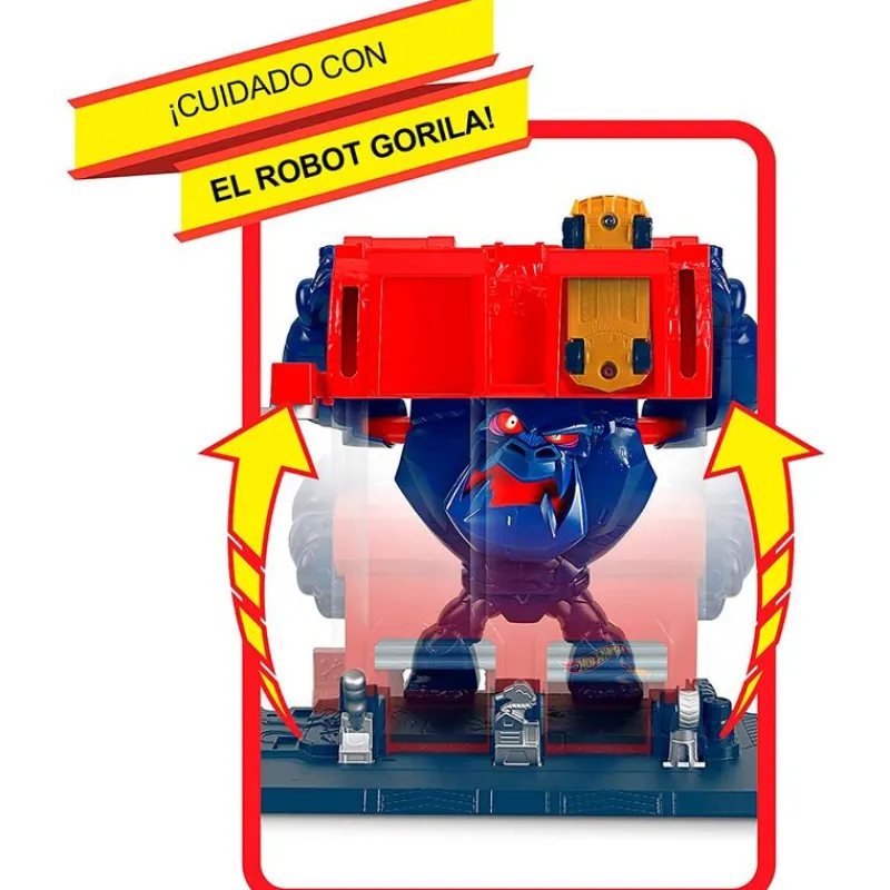 MATTEL Vehículos, Trenes Y Parkings|Hot Wheels City Taller Furia del Gorila