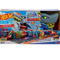 MATTEL Vehículos, Trenes Y Parkings|Hot Wheels City Ultra Shark Túnel Lavado Tiburón