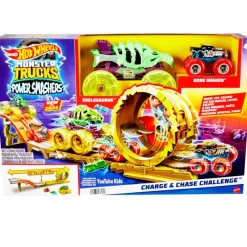 MATTEL Vehículos, Trenes Y Parkings|Hot Wheels Monster Race & Chase Challenge Pista