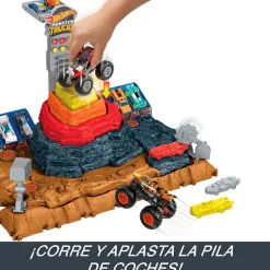 MATTEL Hot Wheels Monster Truck Pista Central- Vehículos, Trenes Y Parkings