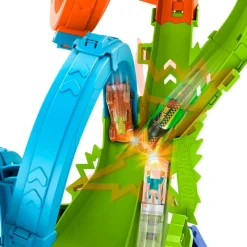 MATTEL Hot Wheels Pista Colisión de 4 Loopings- Vehículos, Trenes Y Parkings