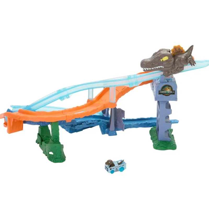 MATTEL Hot Wheels RacerVerse Jurassic World Choque y Zambullida Pista- Vehículos, Trenes Y Parkings