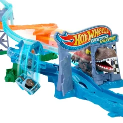 MATTEL Hot Wheels RacerVerse Jurassic World Choque y Zambullida Pista- Vehículos, Trenes Y Parkings