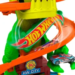 MATTEL Vehículos, Trenes Y Parkings|Hot Wheels T-Rex Batalla en Llamas Pista