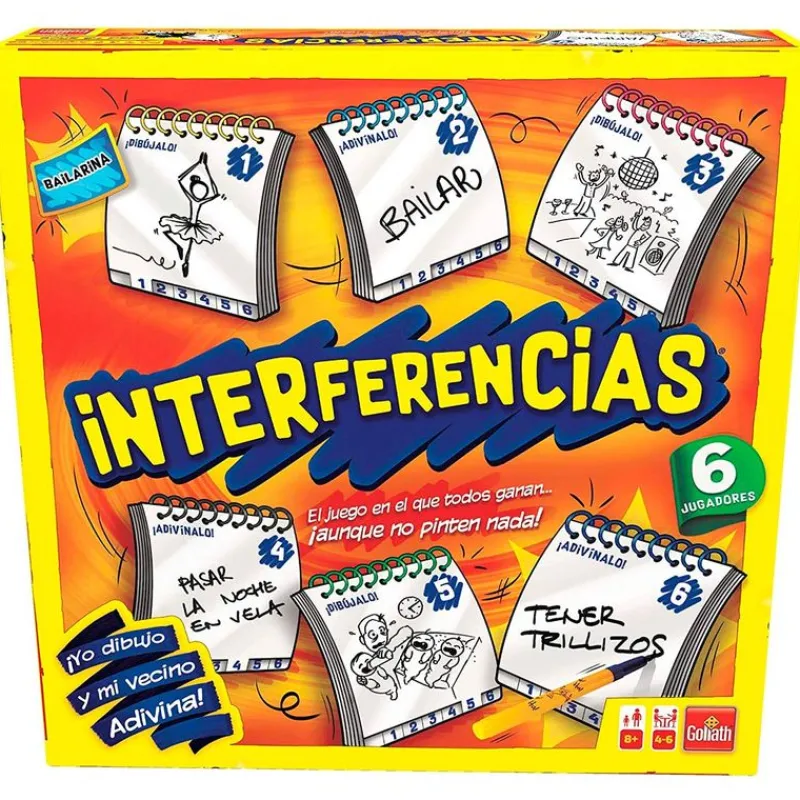 GOLIATH Interferencias 6 Jugadores Juego de Mesa- Juegos De Mesa