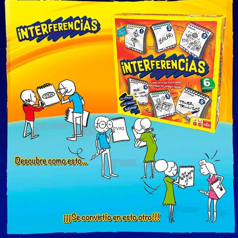 GOLIATH Interferencias 6 Jugadores Juego de Mesa- Juegos De Mesa