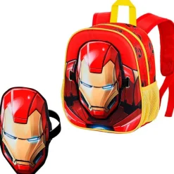 KARACTERMANIA Escolar|Iron Man Mochila Infantil con Máscara