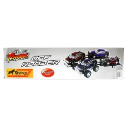 DRIM DISCOUNT Vehículos, Trenes Y Parkings|Jeep de Juguete con Remolque y Coche Rojo y Negro