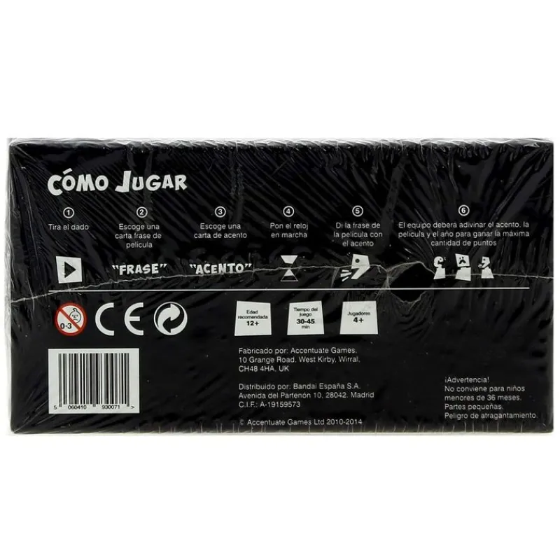 BANDAI Juego Accentuate- Juegos De Mesa