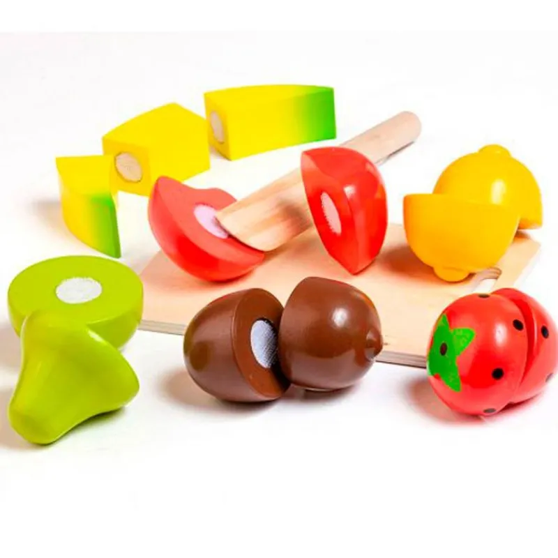 MOLTO Juegos De Madera|Juegos Y Juguetes De Imitación|Juego Bandeja Frutas de Madera