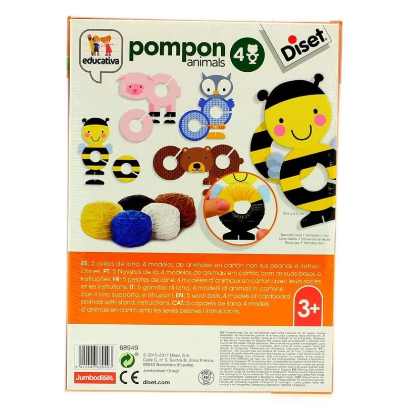 DISET Juegos Y Juguetes Educativos|Juego Educativo Pompon Animals